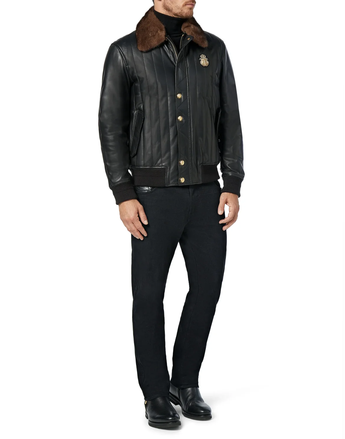Leather Jacket Crest, цвет: Черный