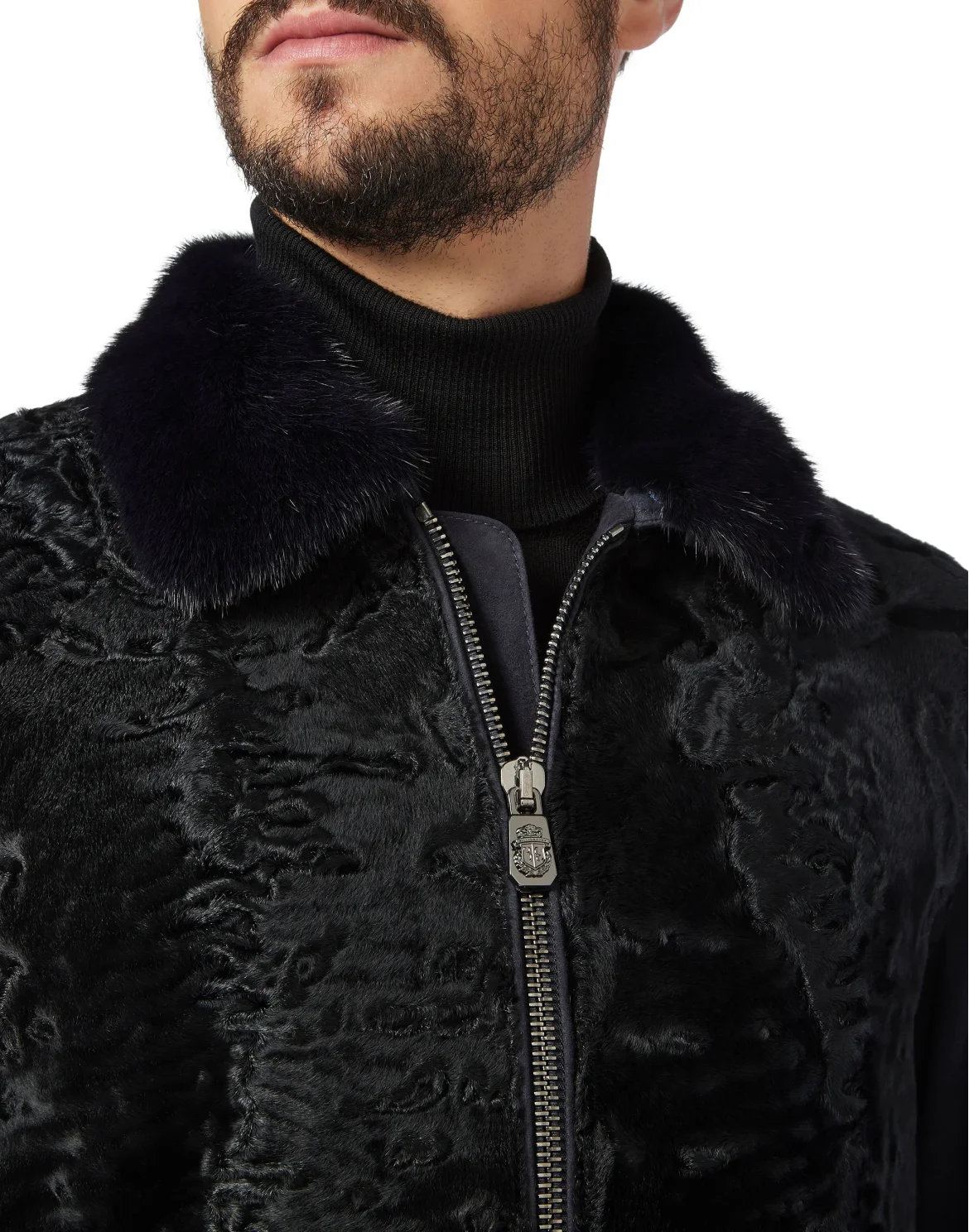 Leather Bomber Luxury, цвет: Синий