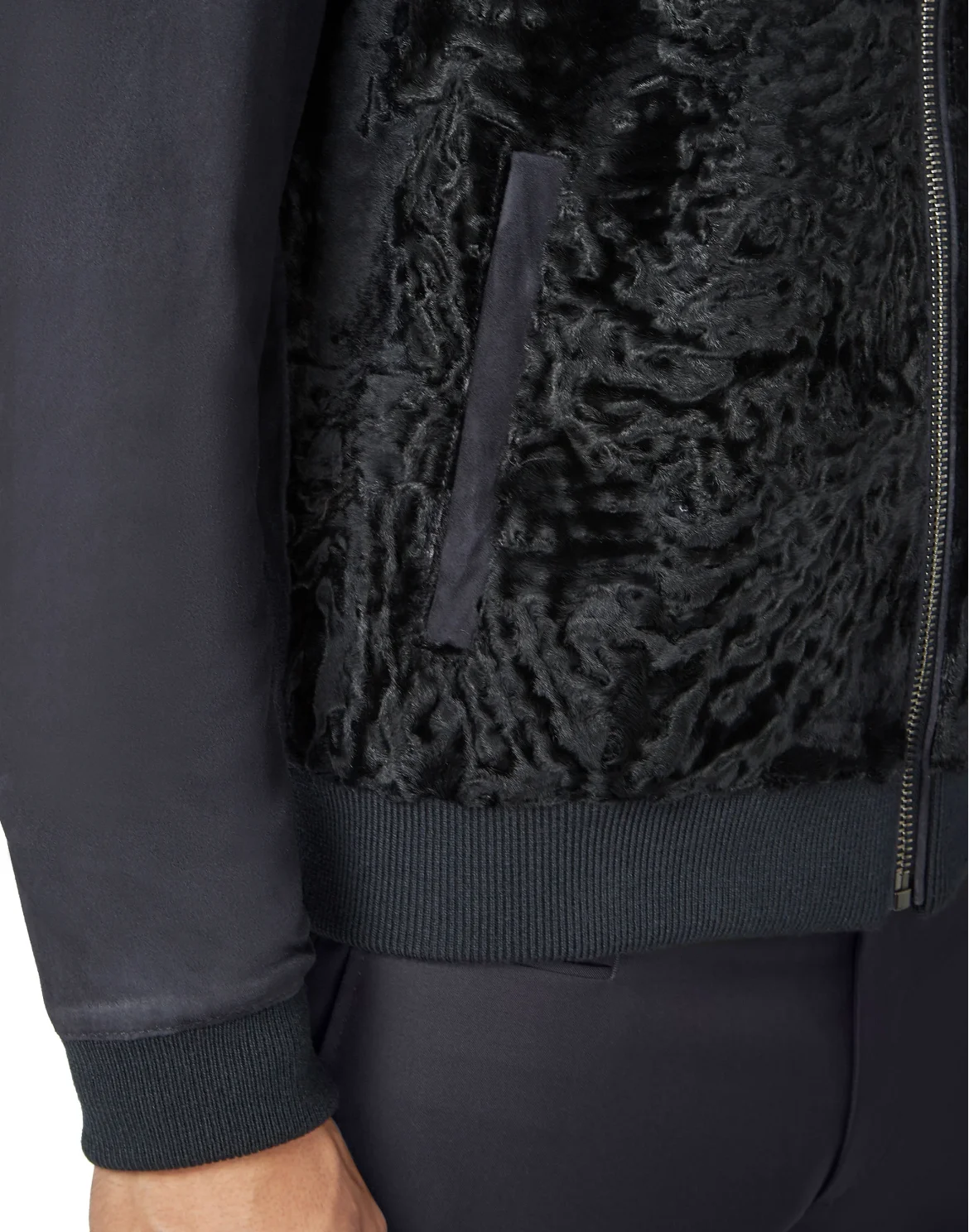 Leather Bomber Luxury, цвет: Синий