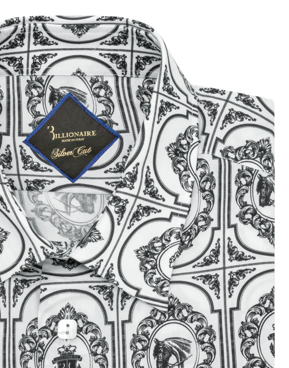 Shirt Silver Cut LS/Milano Horses, цвет: Белый