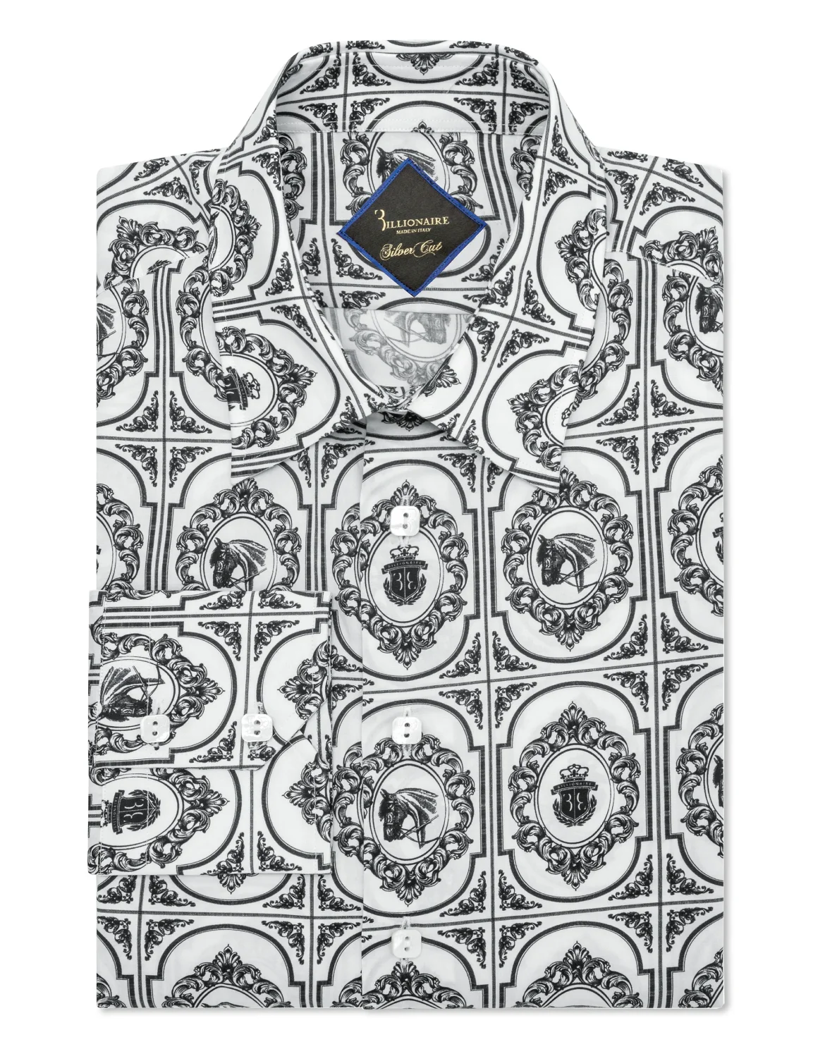 Shirt Silver Cut LS/Milano Horses, цвет: Белый