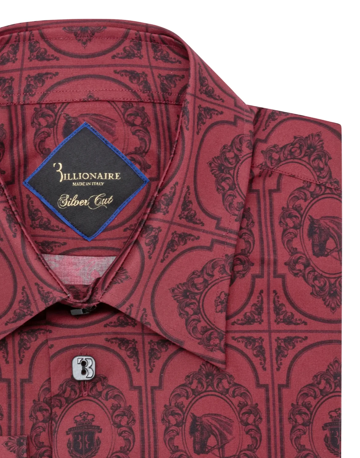 Shirt Silver Cut LS/Milano Horses, цвет: Красный