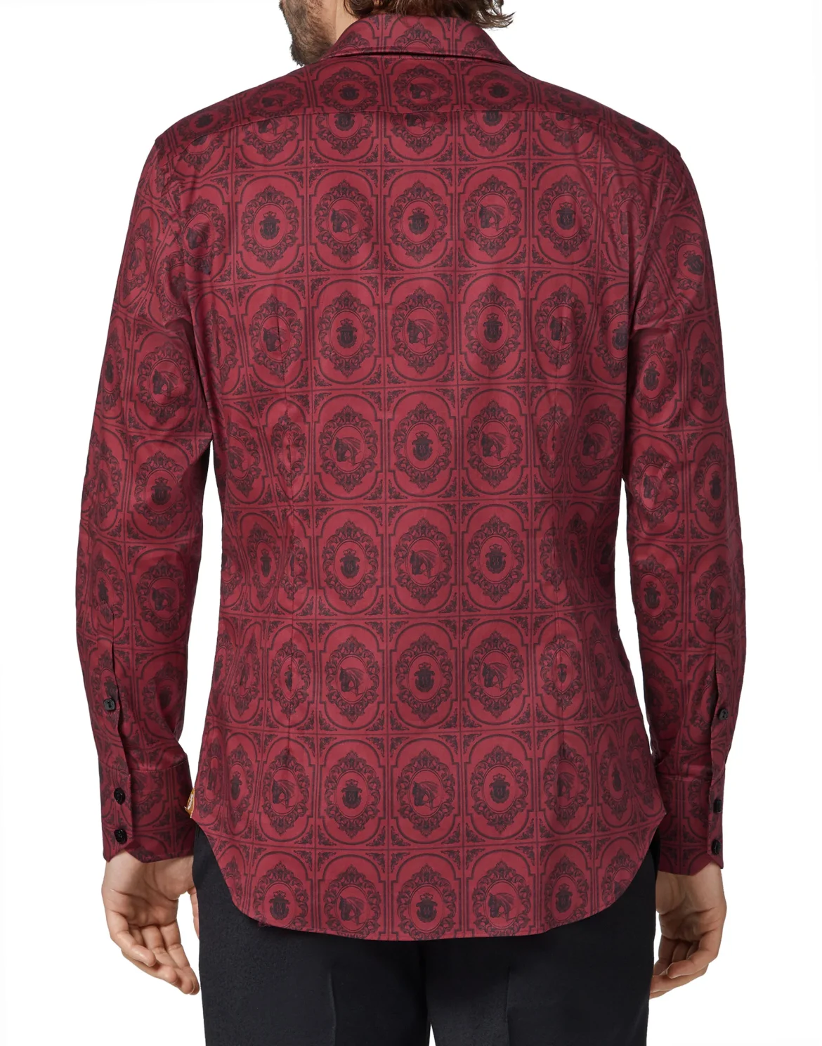 Shirt Silver Cut LS/Milano Horses, цвет: Красный