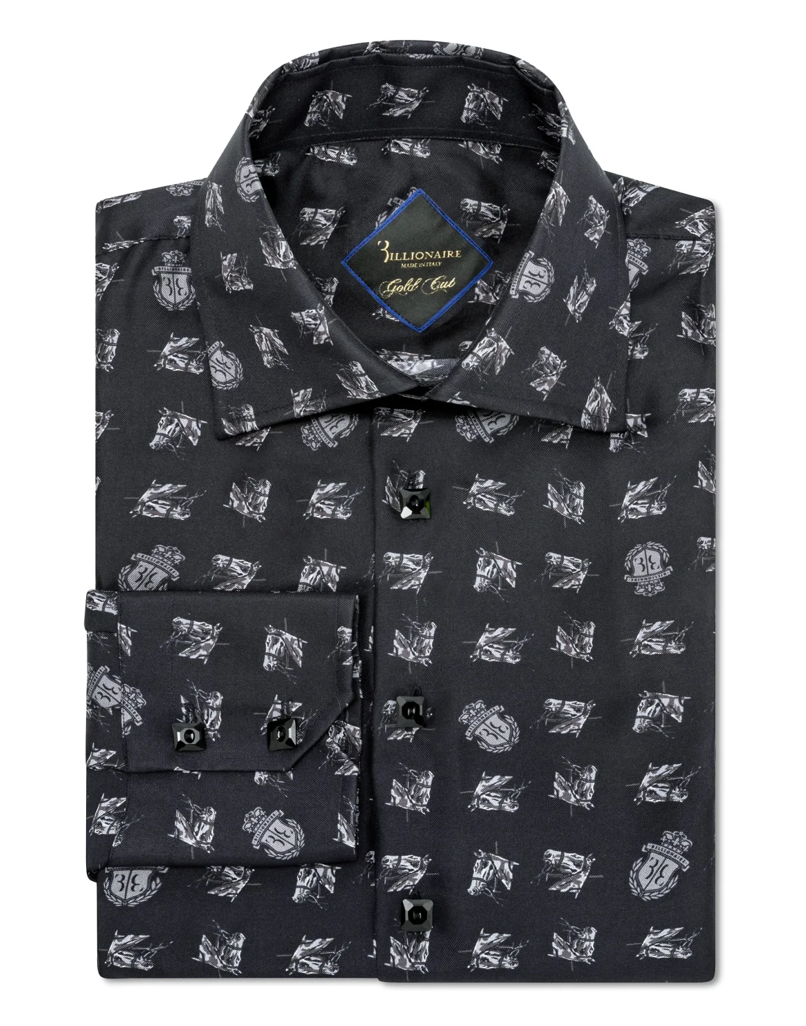 Shirt Gold Cut LS/Flavio Horses, цвет: Черный