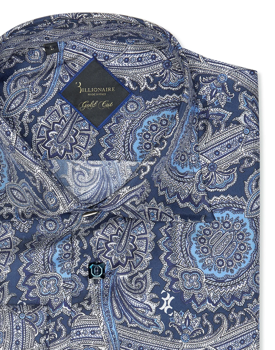 Shirt Gold Cut LS/Flavio Paisley, цвет: Черный