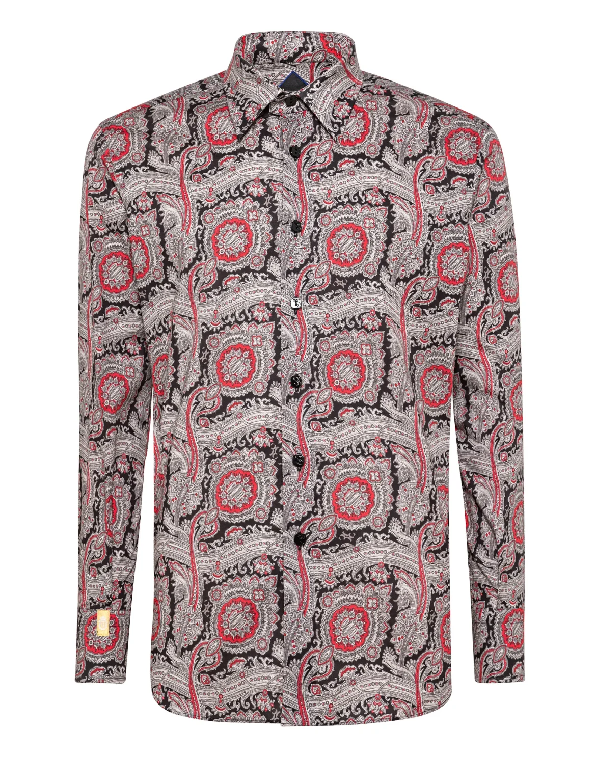 Shirt Gold Cut LS/Milano Paisley, цвет: Черный
