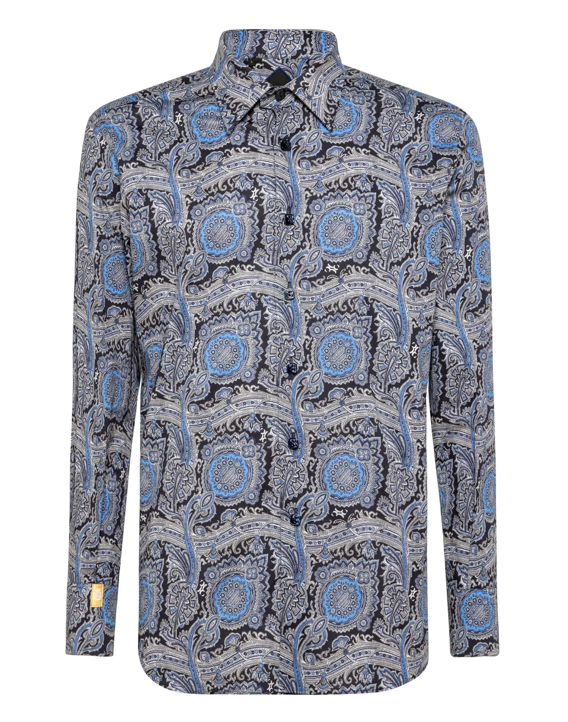 Shirt Gold Cut LS/Milano Paisley, цвет: Черный