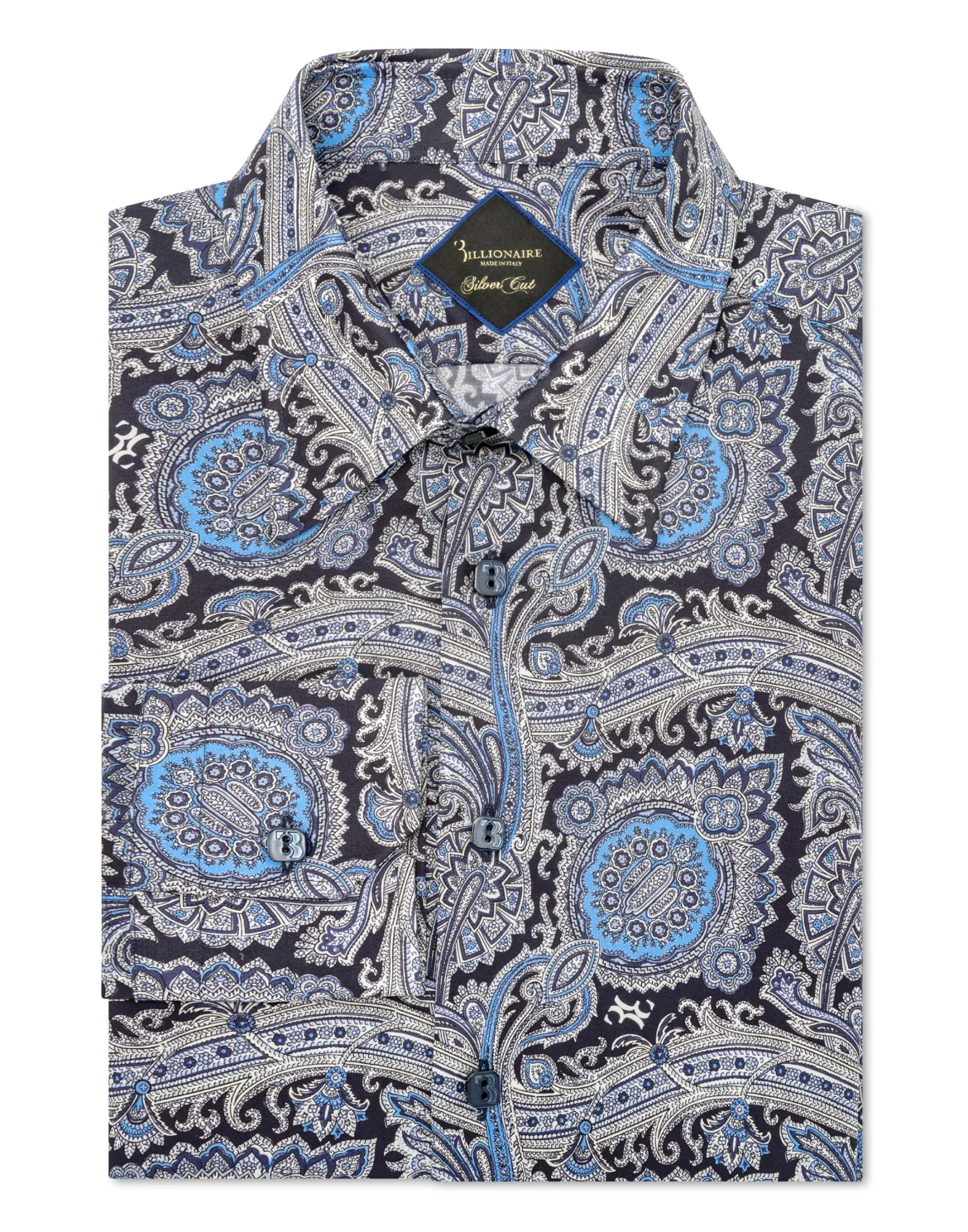 Shirt Gold Cut LS/Milano Paisley, цвет: Черный