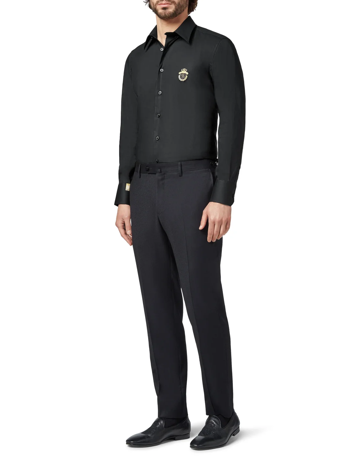 Shirt Gold Cut LS/Milano Crest, цвет: Черный