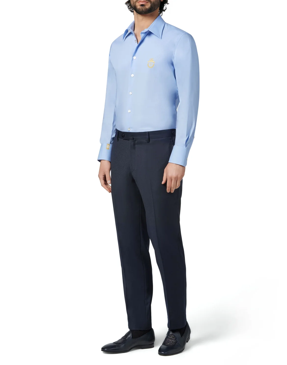 Shirt Gold Cut LS/Milano Crest, цвет: Синий