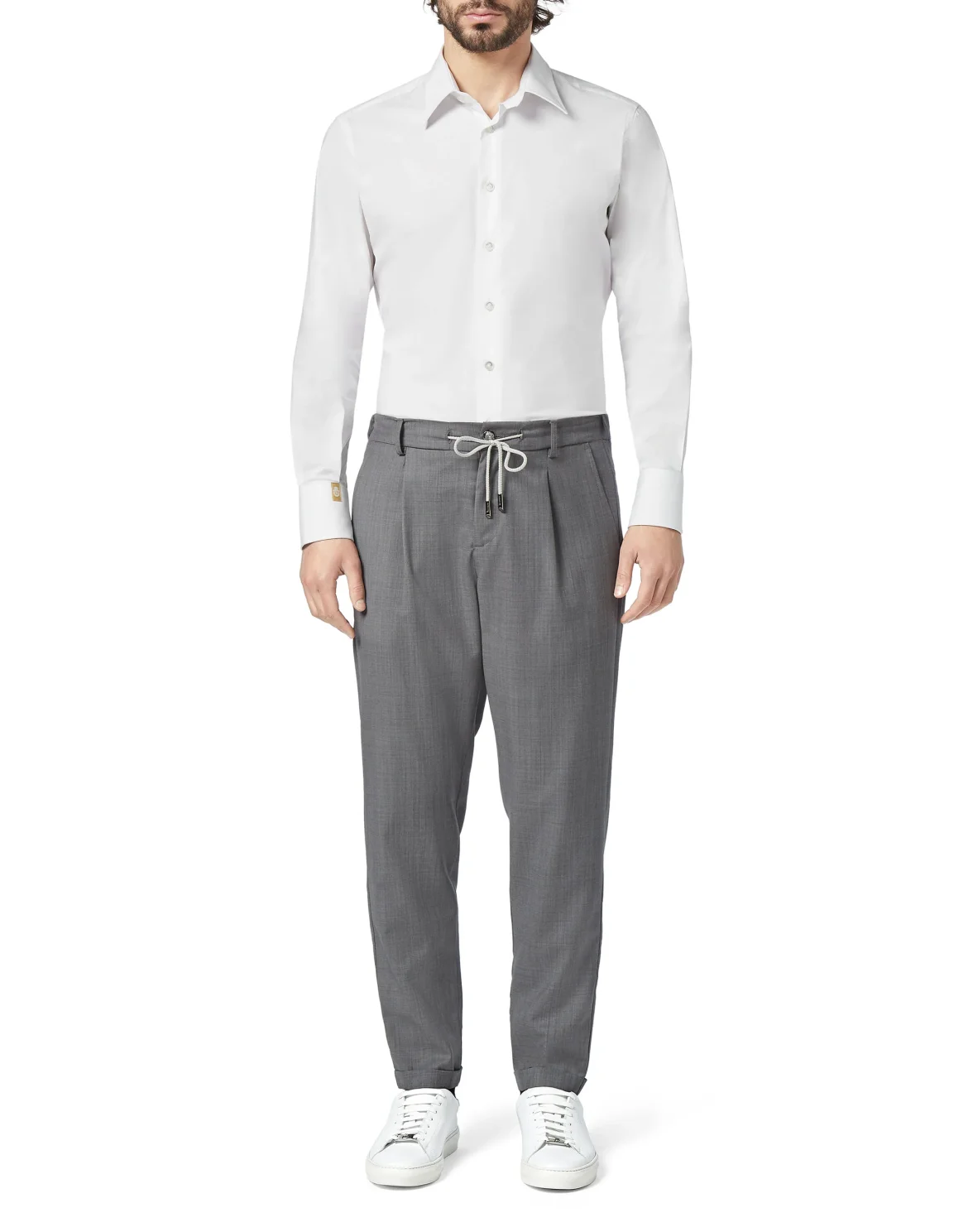 Slim Trousers Logos, цвет: Серый