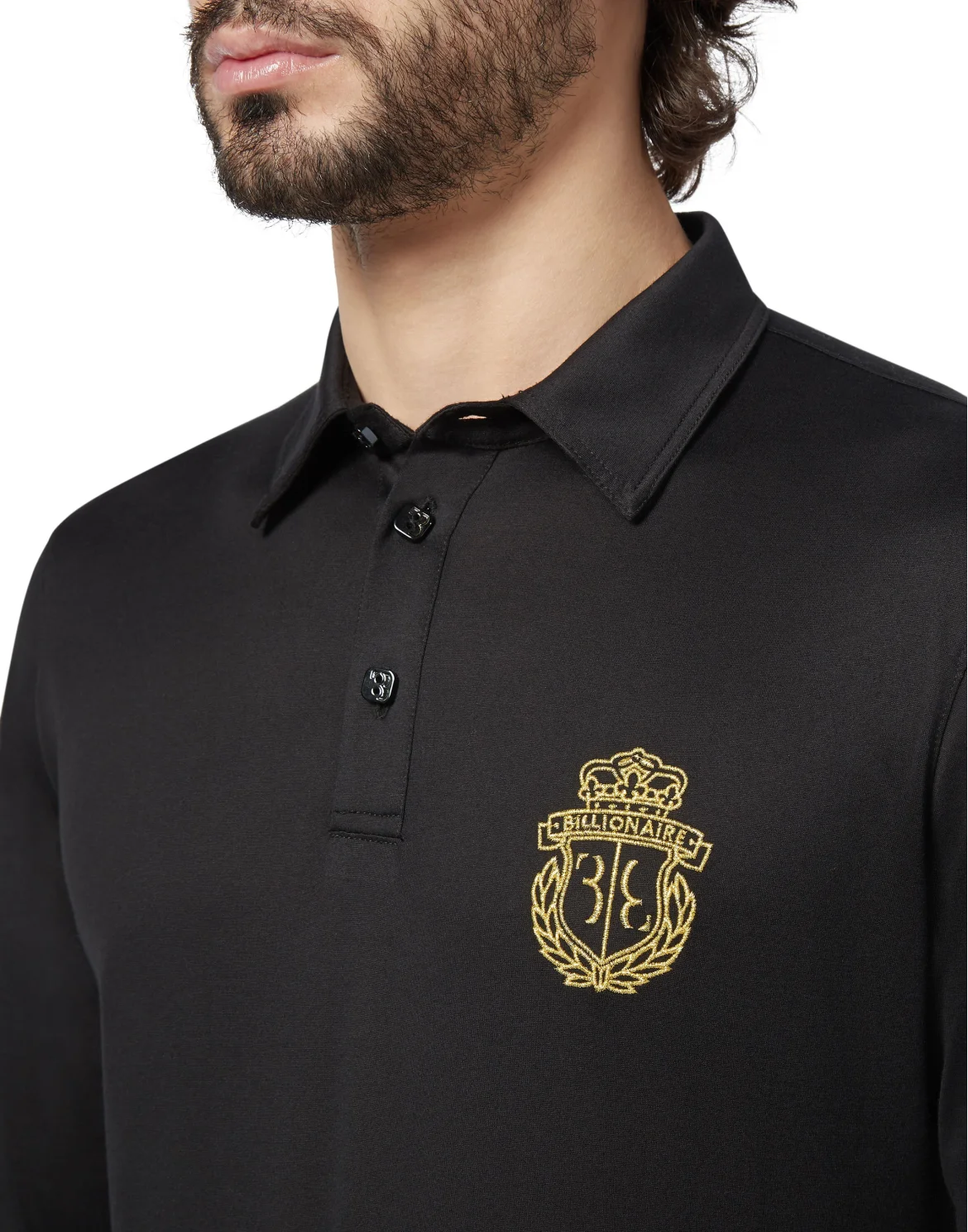 Polo shirt LS Crest, цвет: Черный