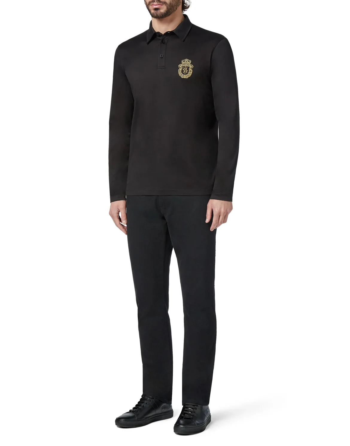 Polo shirt LS Crest, цвет: Черный