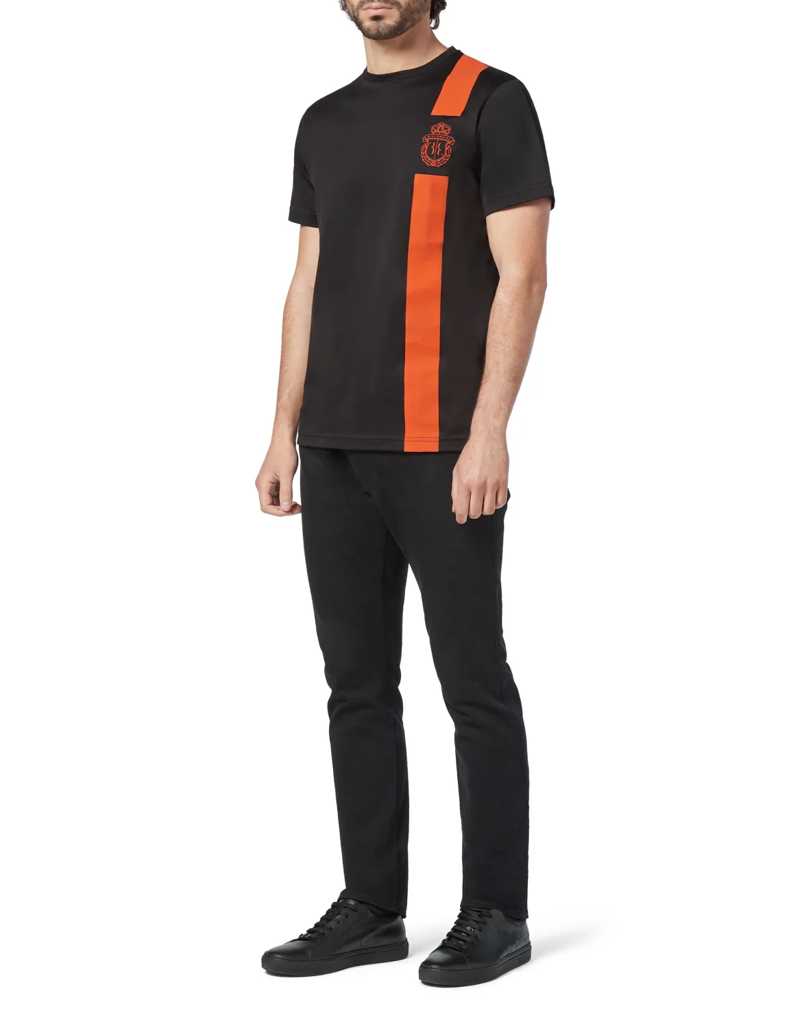T-shirt Round Neck SS Stripes, цвет: Черный