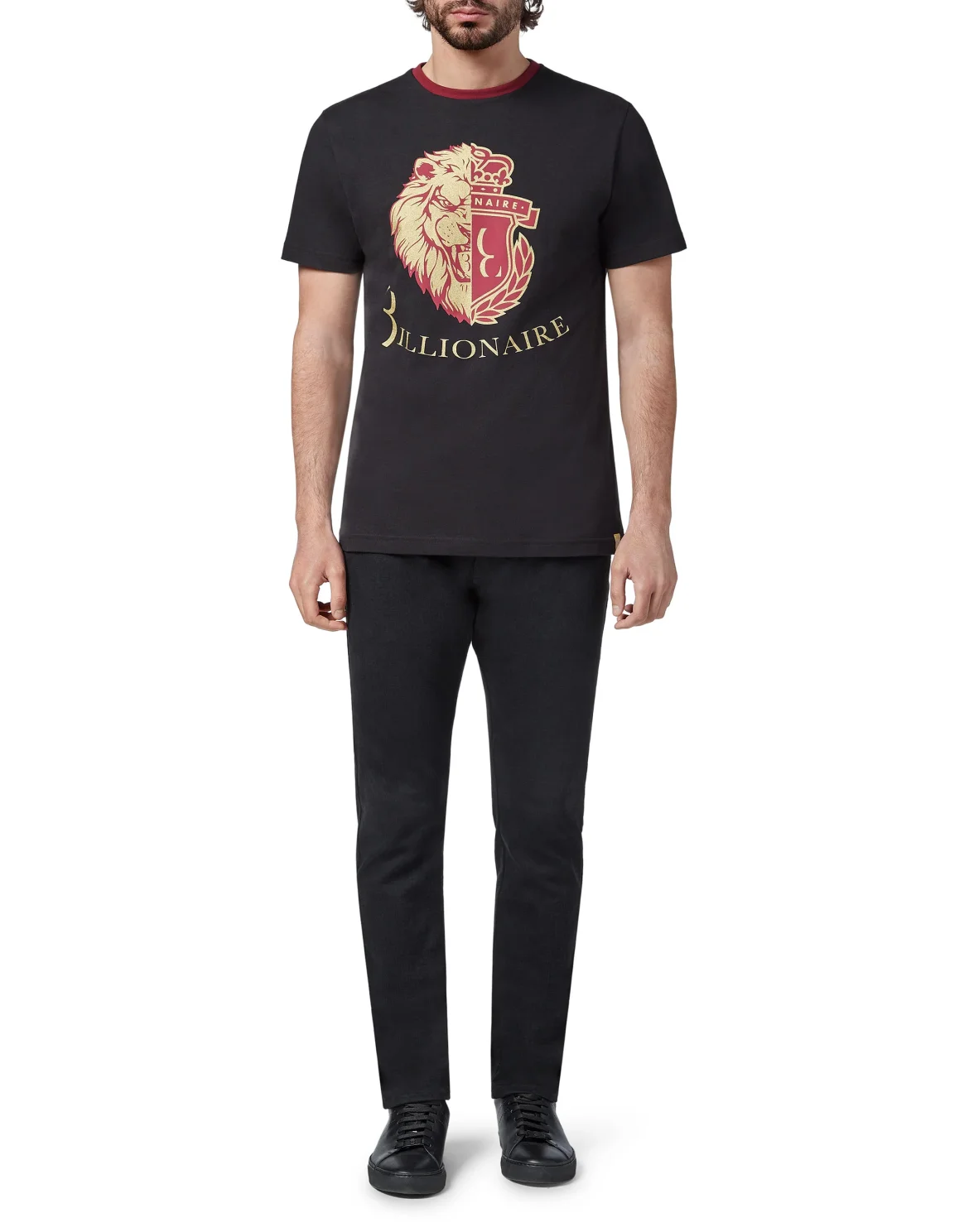 T-shirt Round Neck SS Lion, цвет: Черный