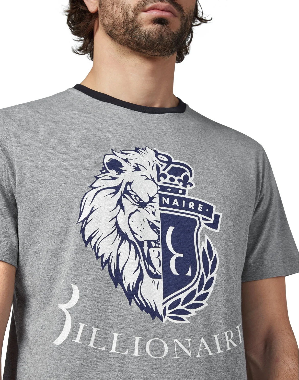 T-shirt Round Neck SS Lion, цвет: Серый