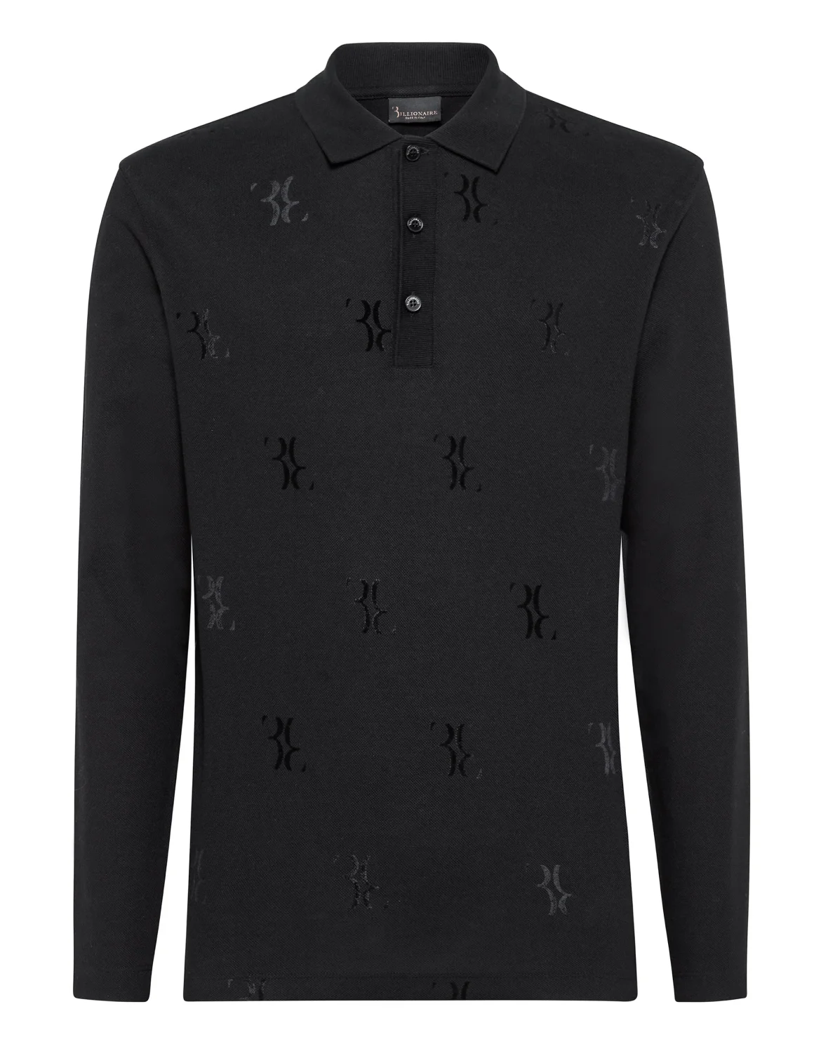 Polo shirt LS All over BB, цвет: Черный