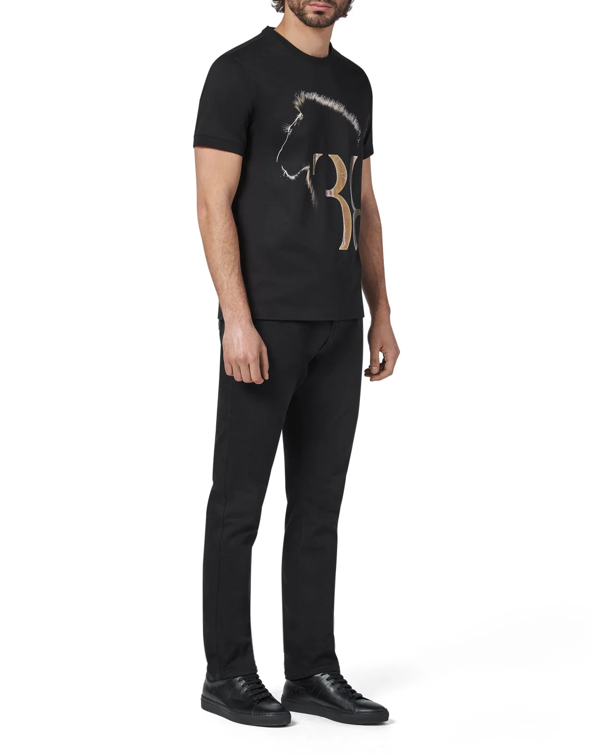 T-shirt Round Neck SS Lion, цвет: Черный
