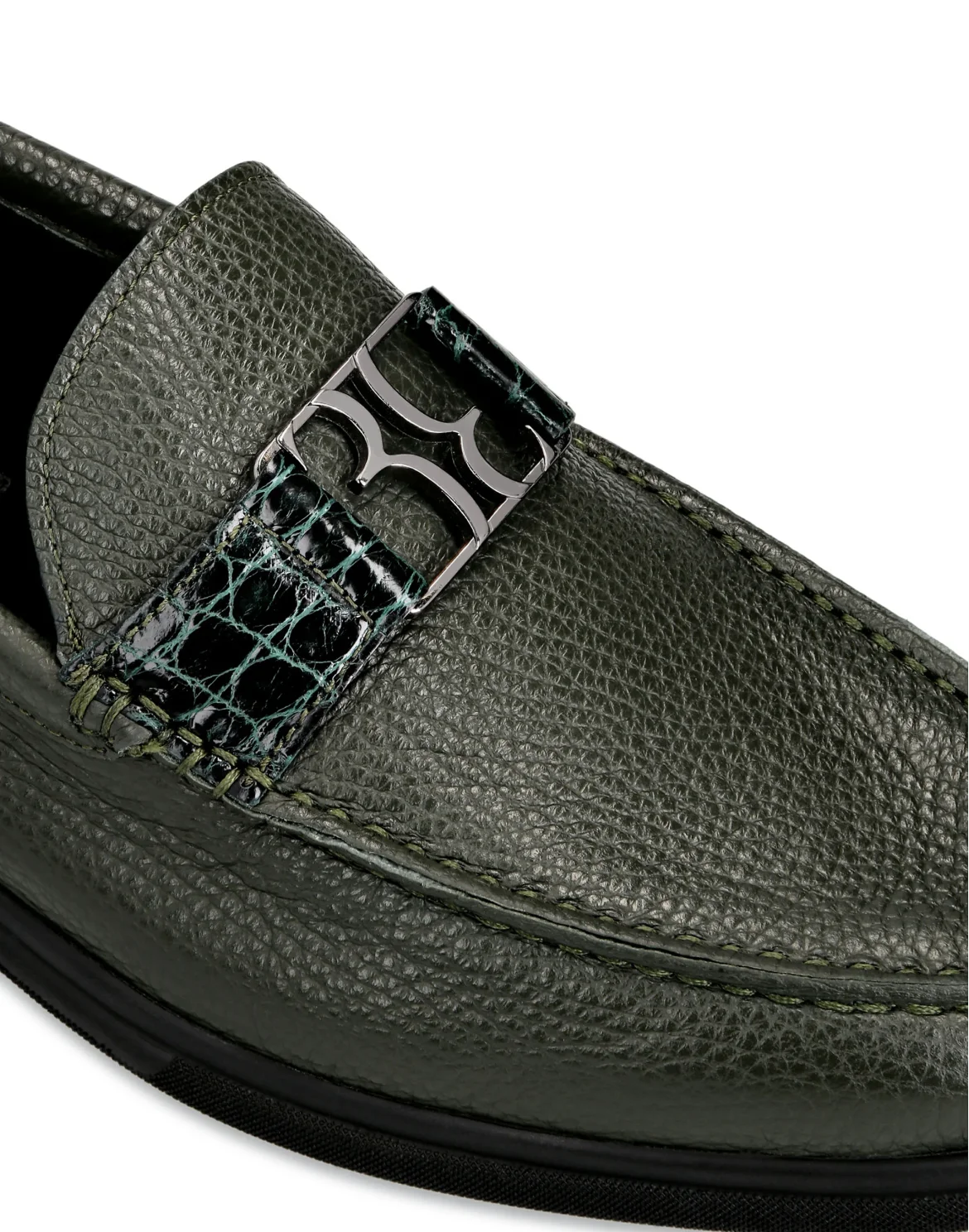 Moccasin Double B, цвет: Зеленый