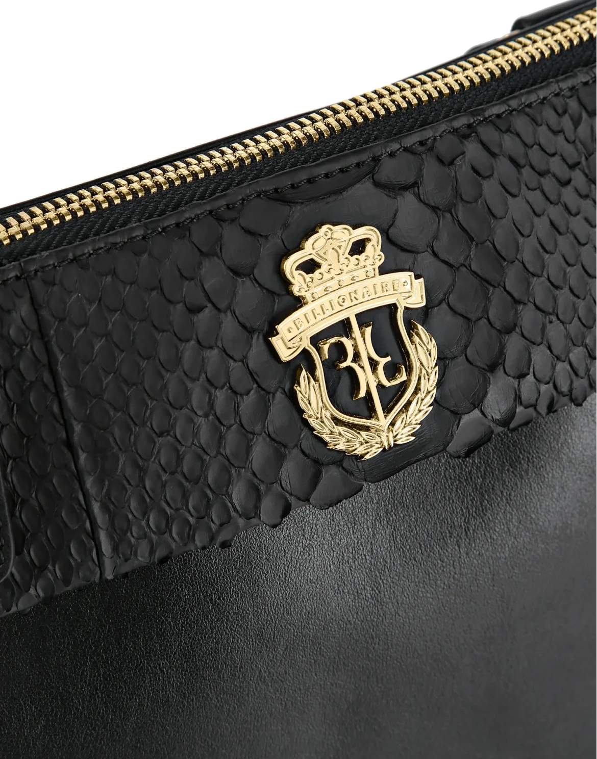 Big Cross body with Python Luxury, цвет: Черный