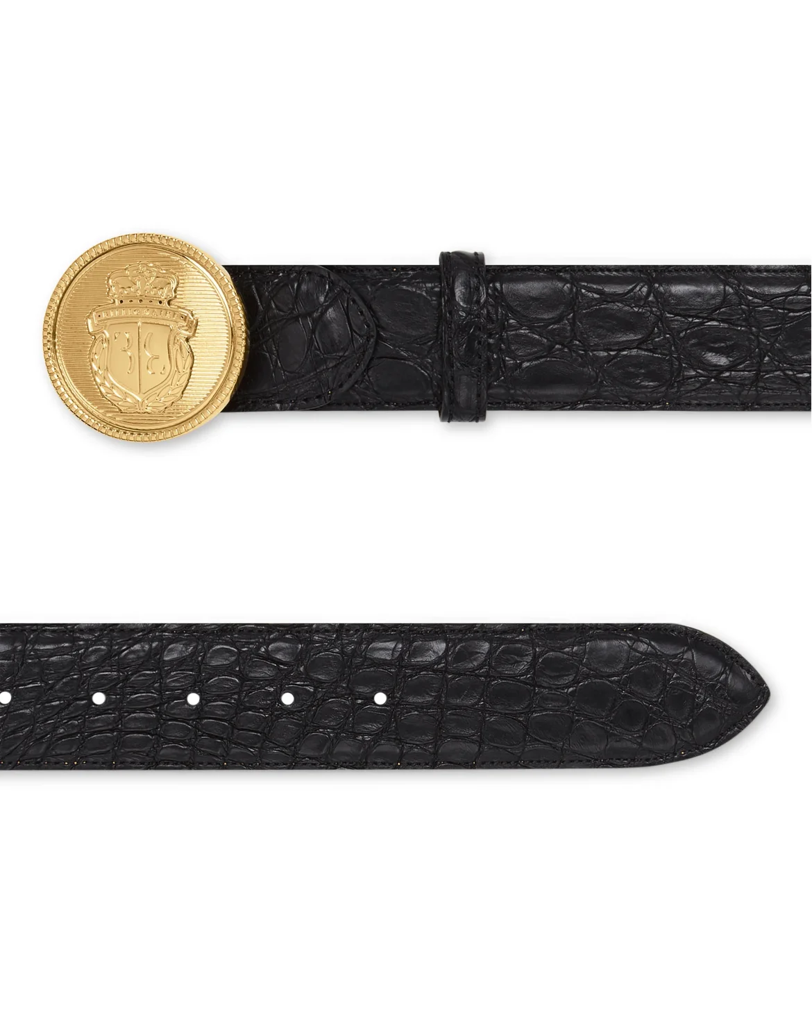 Crocodile Belt Luxury, цвет: Черный