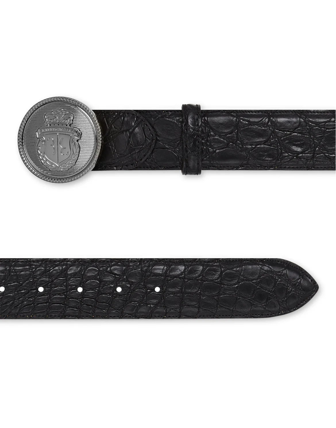 Crocodile Belt Luxury, цвет: Черный