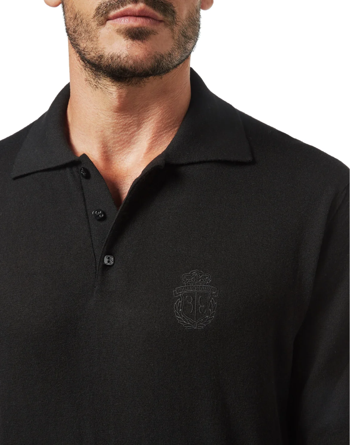 Pullover Polo-Neck LS Crest, цвет: Черный