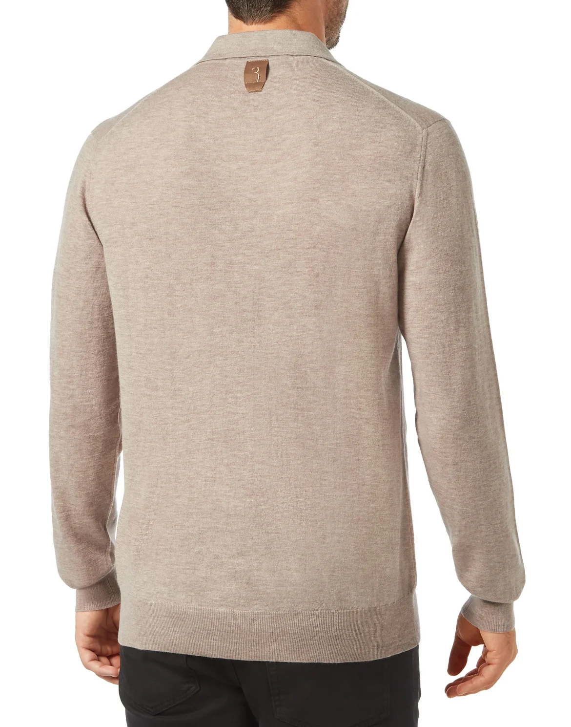 Pullover Polo-Neck LS Crest, цвет: Бежевый