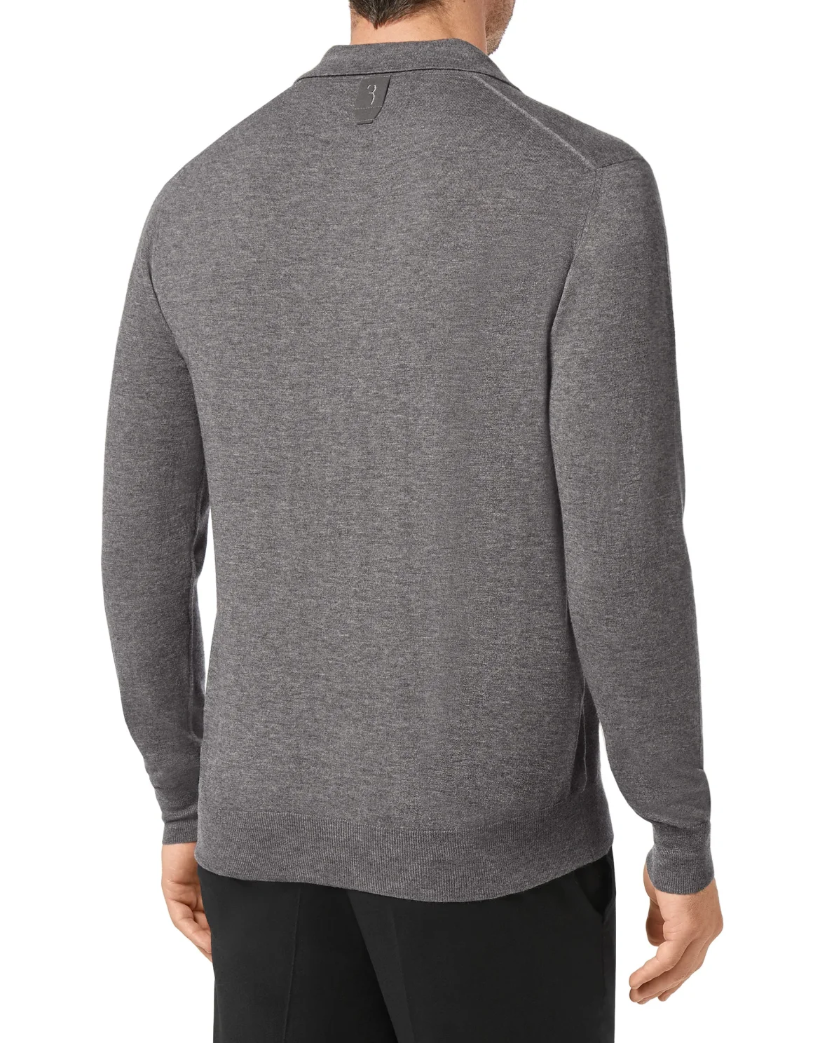 Pullover Polo-Neck LS Crest, цвет: Серый