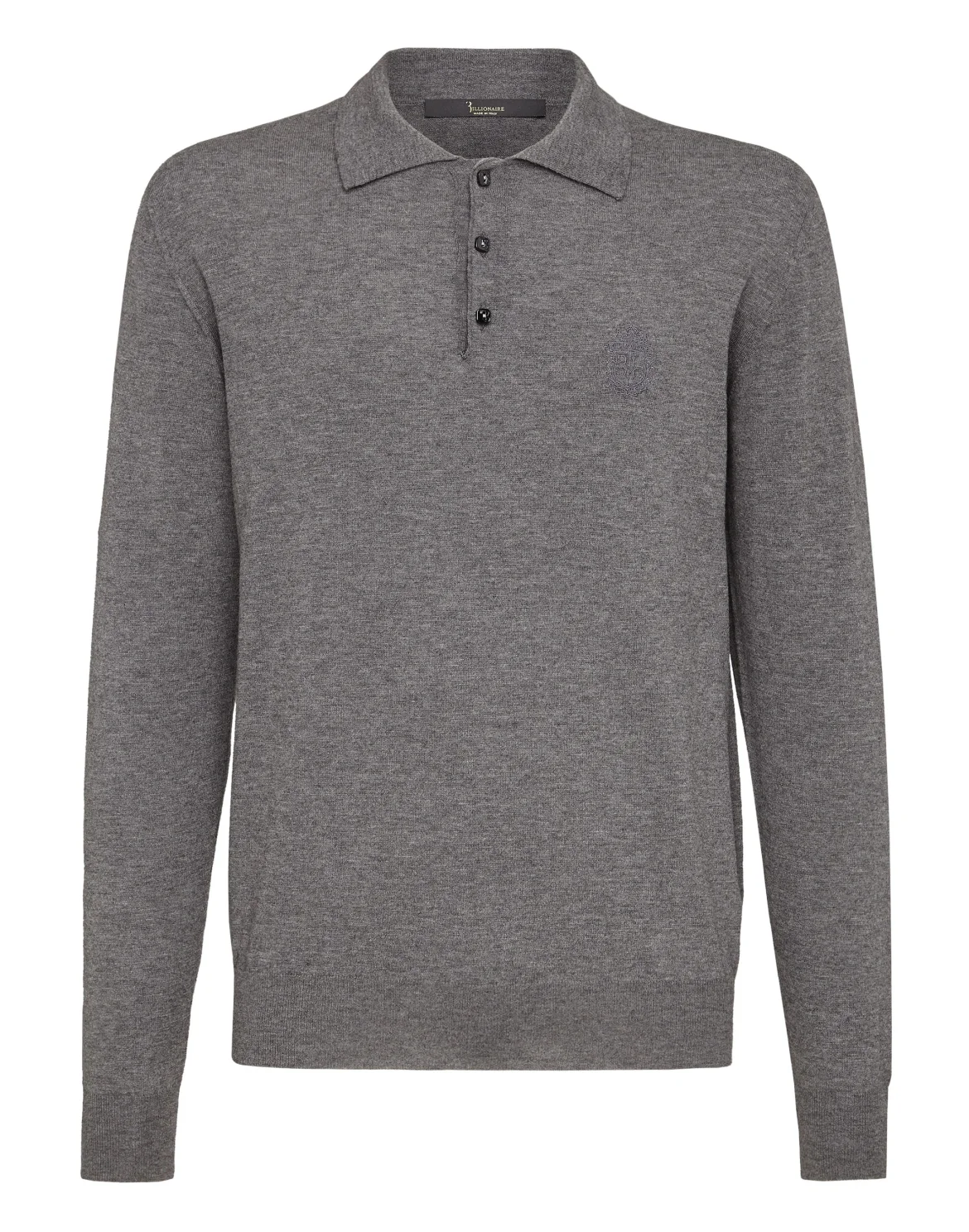 Pullover Polo-Neck LS Crest, цвет: Серый