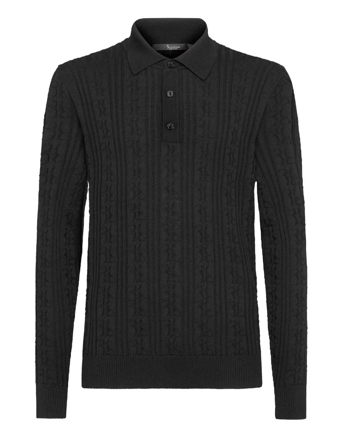 Pullover Polo-Neck LS All over BB, цвет: Черный