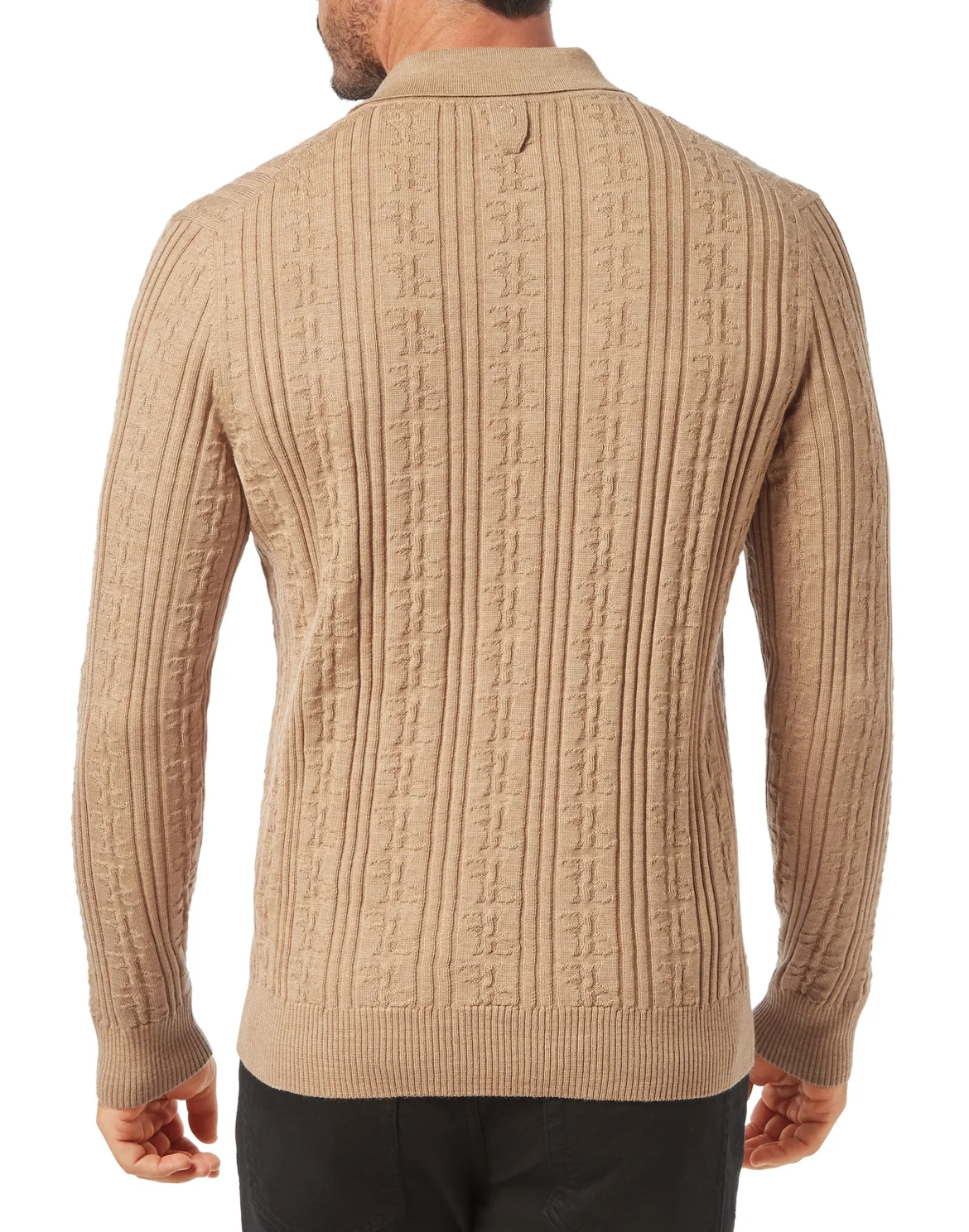 Pullover Polo-Neck LS All over BB, цвет: Бежевый