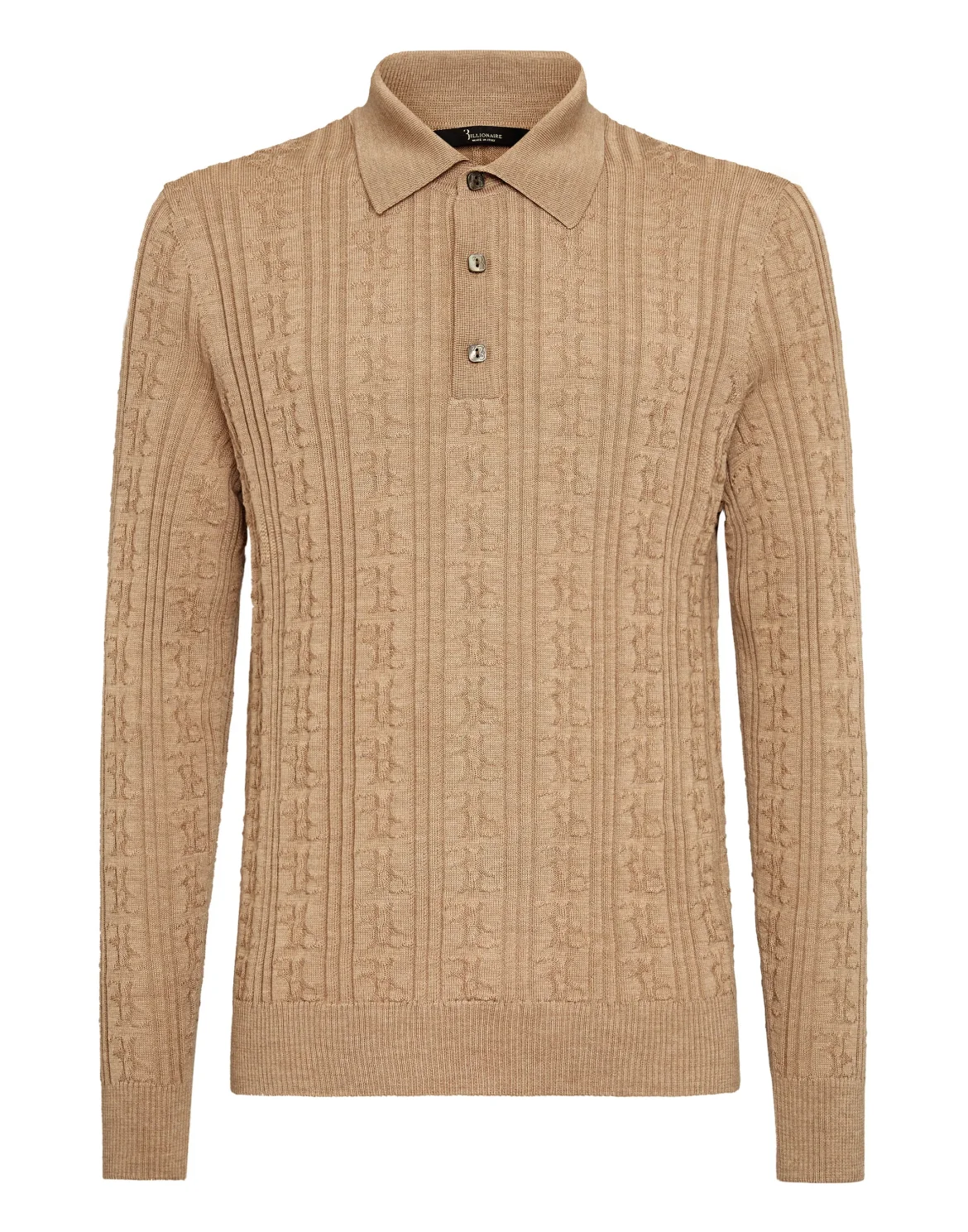 Pullover Polo-Neck LS All over BB, цвет: Бежевый