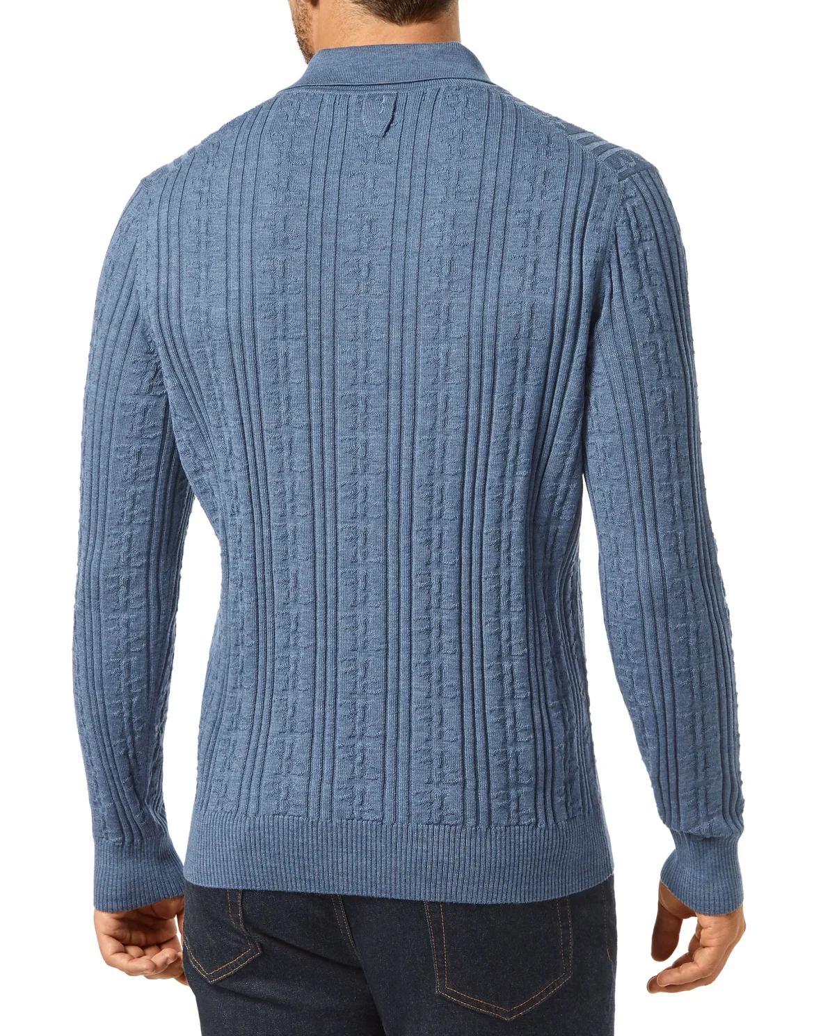 Pullover Polo-Neck LS All over BB, цвет: Синий
