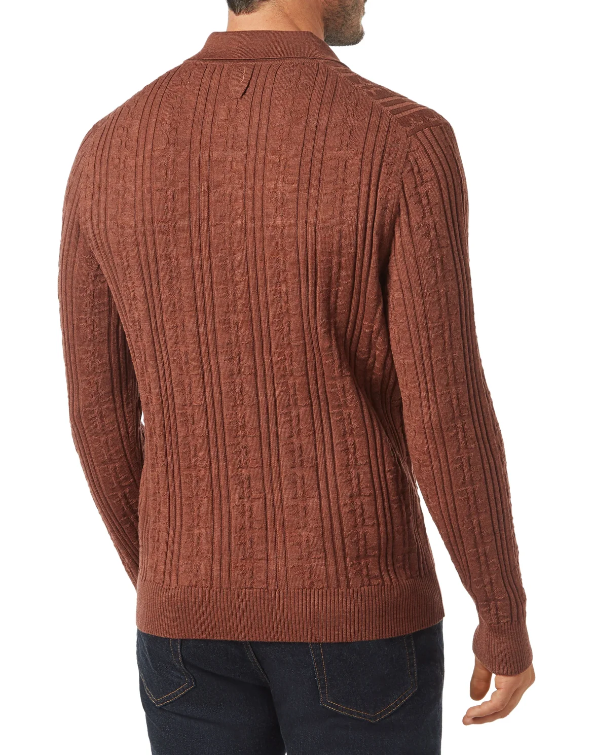 Pullover Polo-Neck LS All over BB, цвет: Коричневый