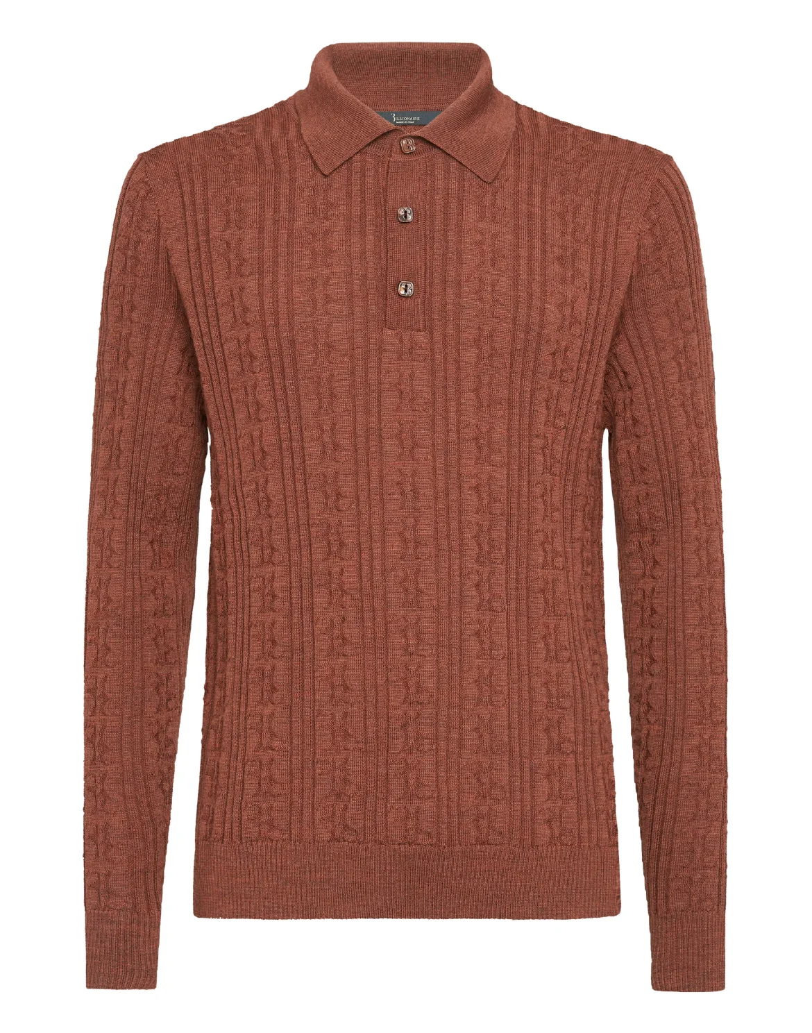 Pullover Polo-Neck LS All over BB, цвет: Коричневый