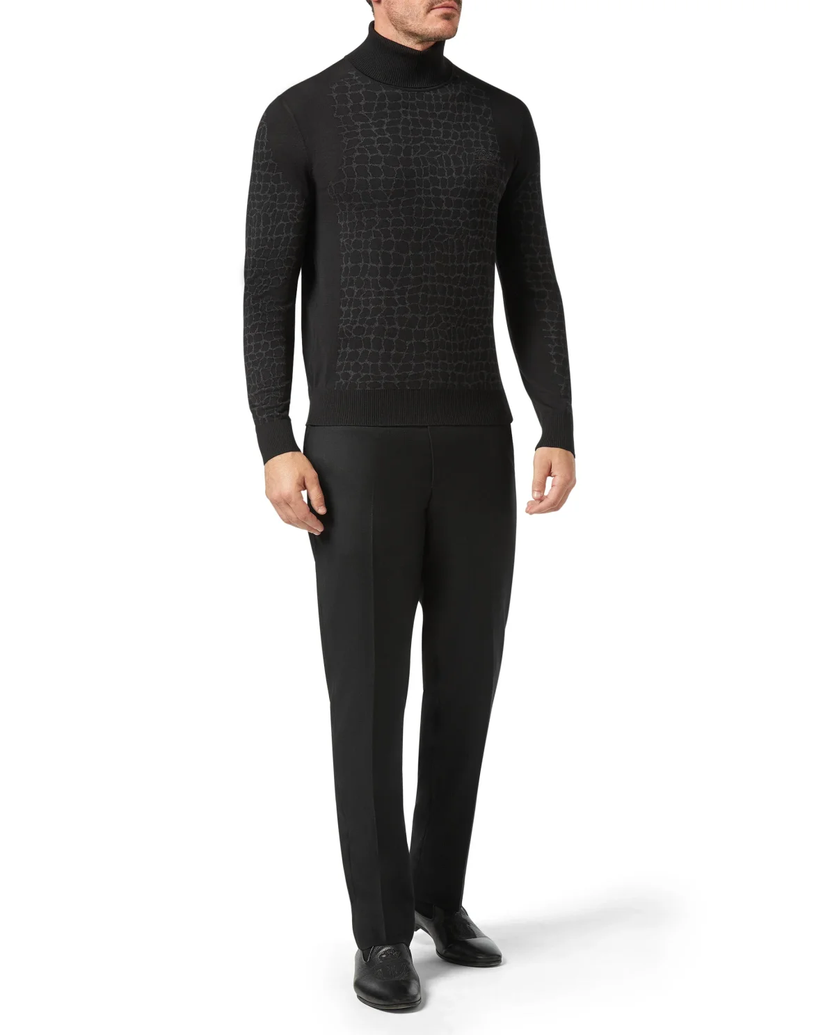 Turtle Neck LS Crest, цвет: Черный