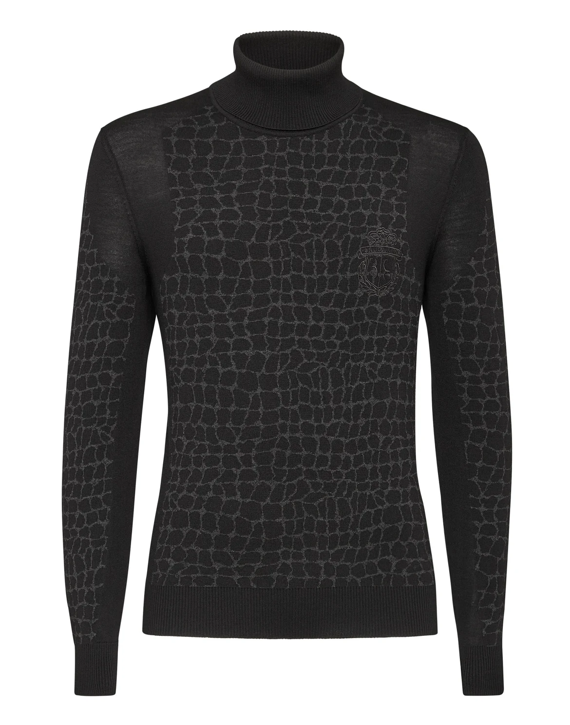 Turtle Neck LS Crest, цвет: Черный
