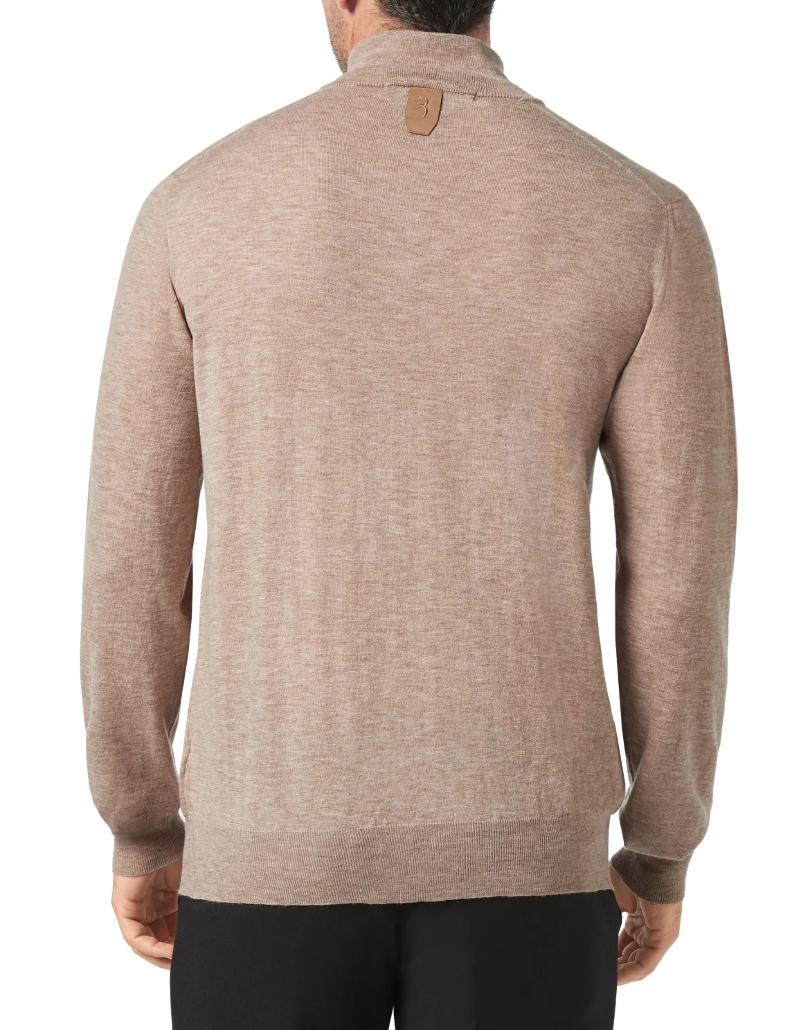 Pullover zip mock Crest, цвет: Бежевый