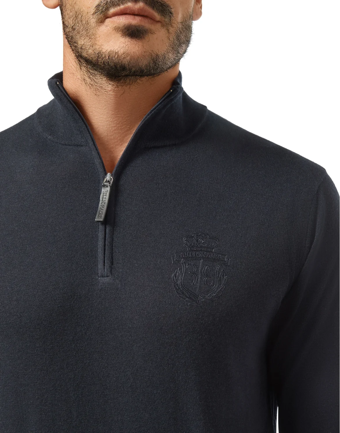 Pullover zip mock Crest, цвет: Синий