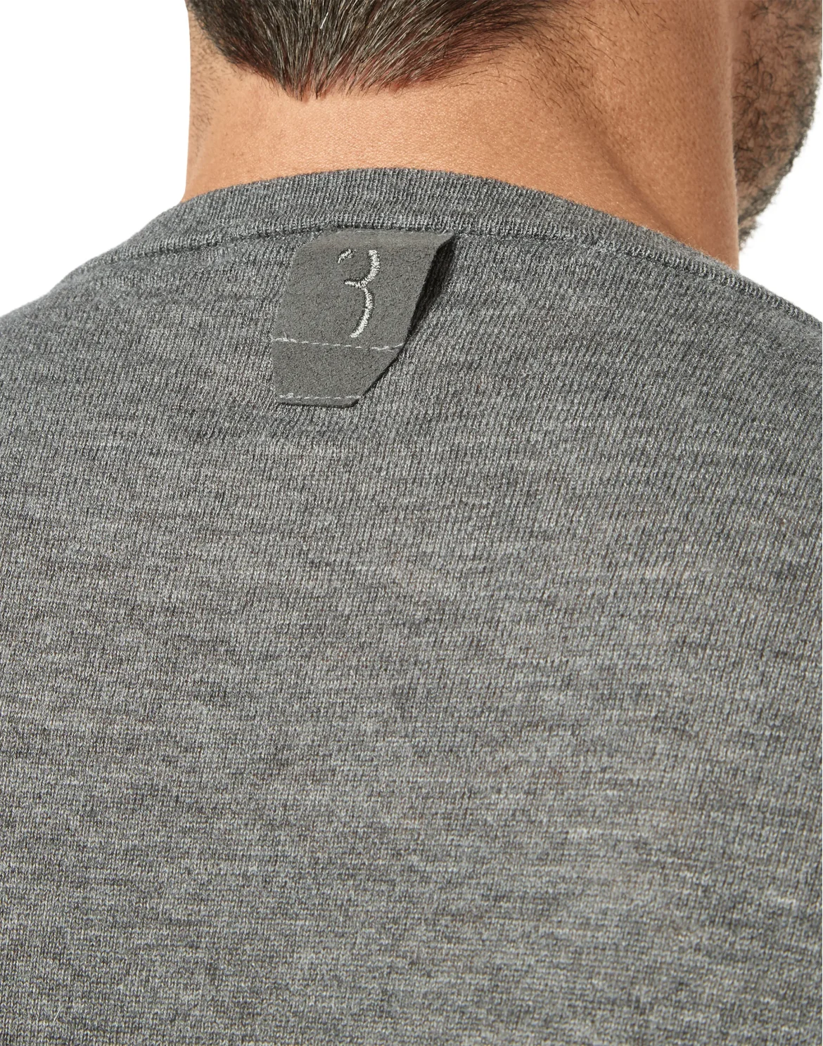 Pullover Round Neck LS Jacquard All over BB, цвет: Серый