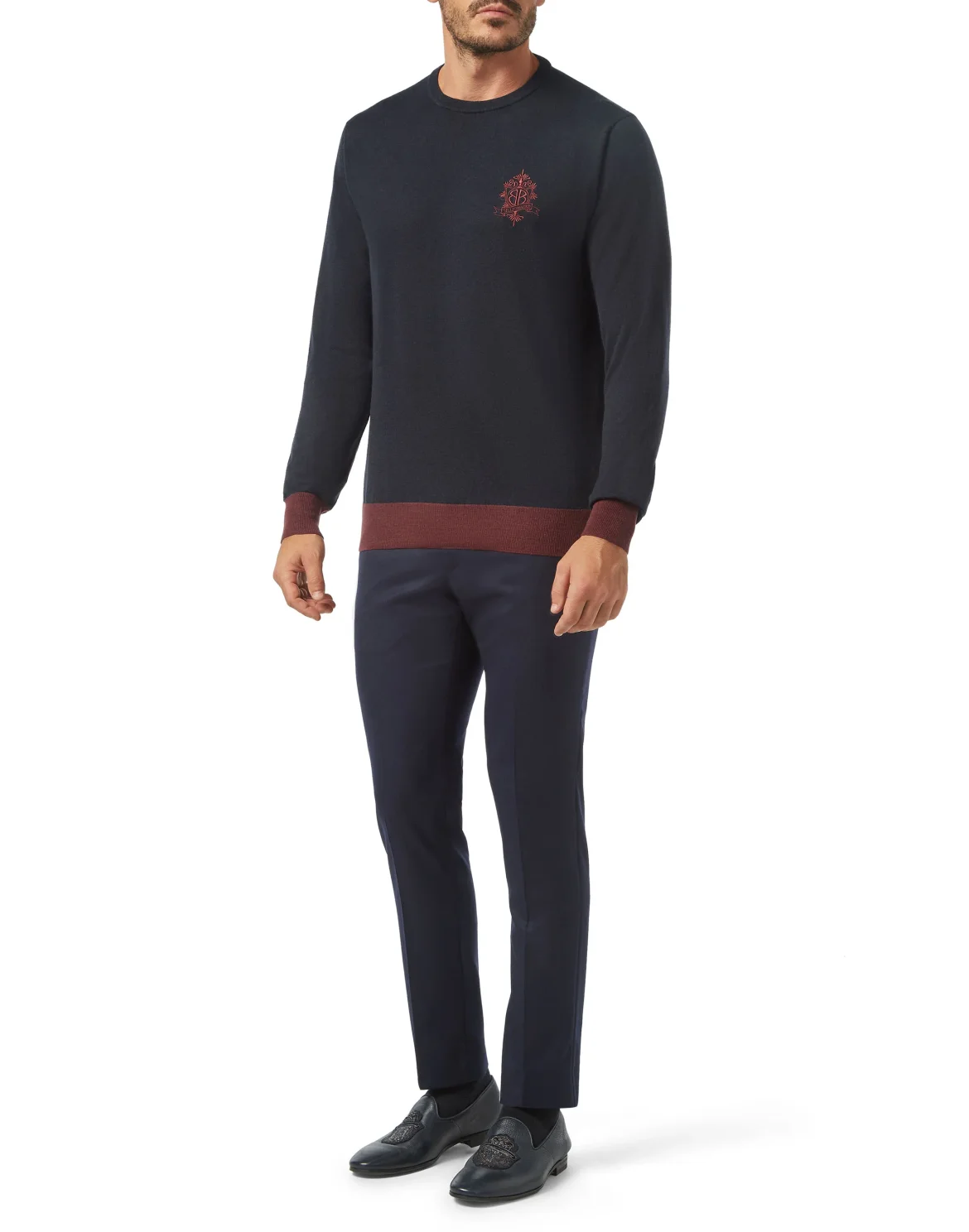 Pullover Round Neck LS Crest, цвет: Синий