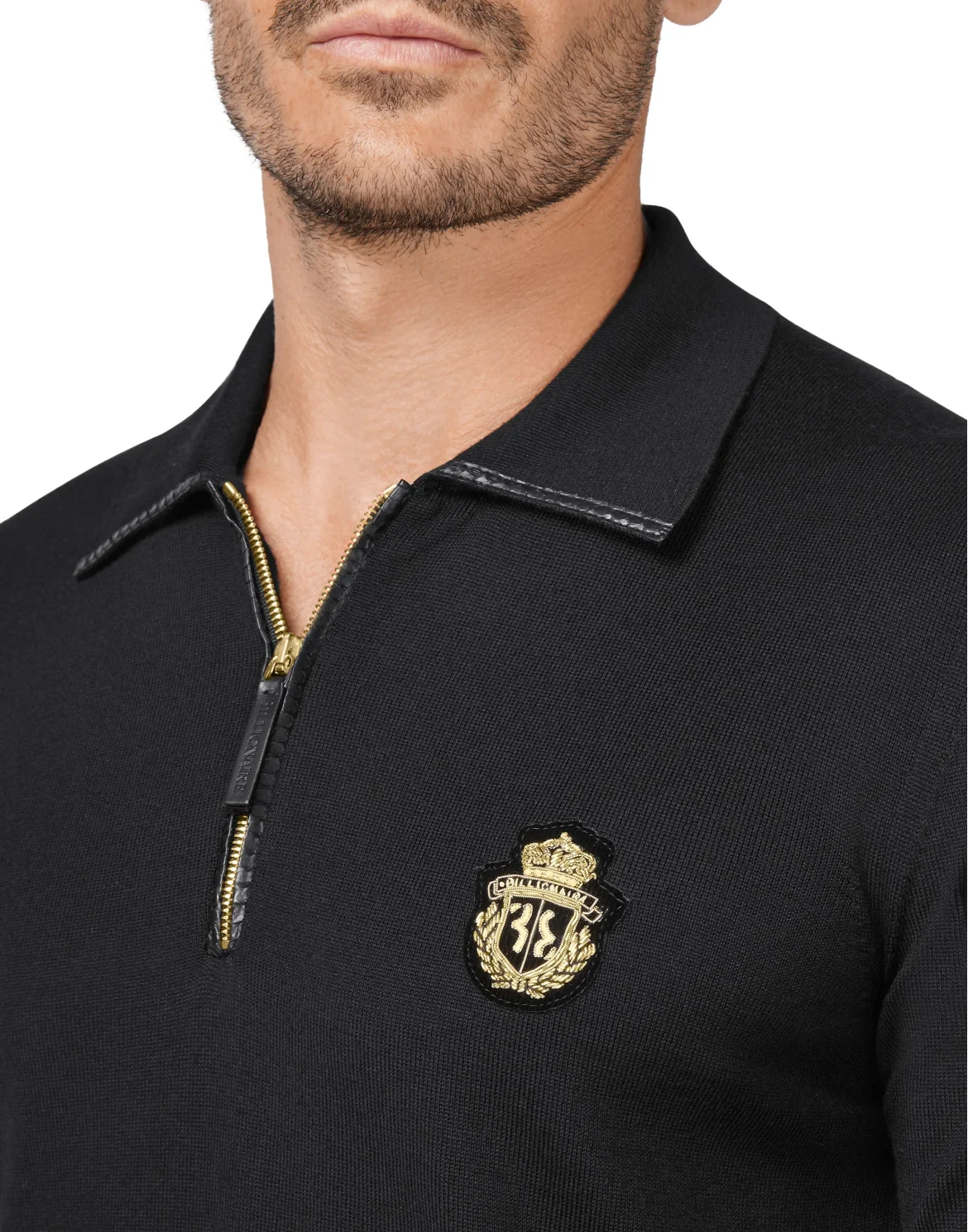 Pullover zip mock Luxury, цвет: Черный