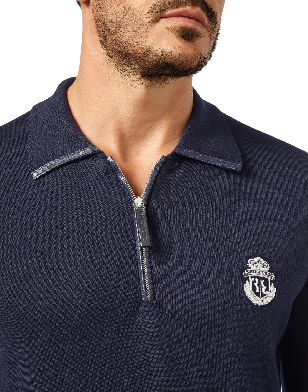 Pullover zip mock Luxury, цвет: Синий
