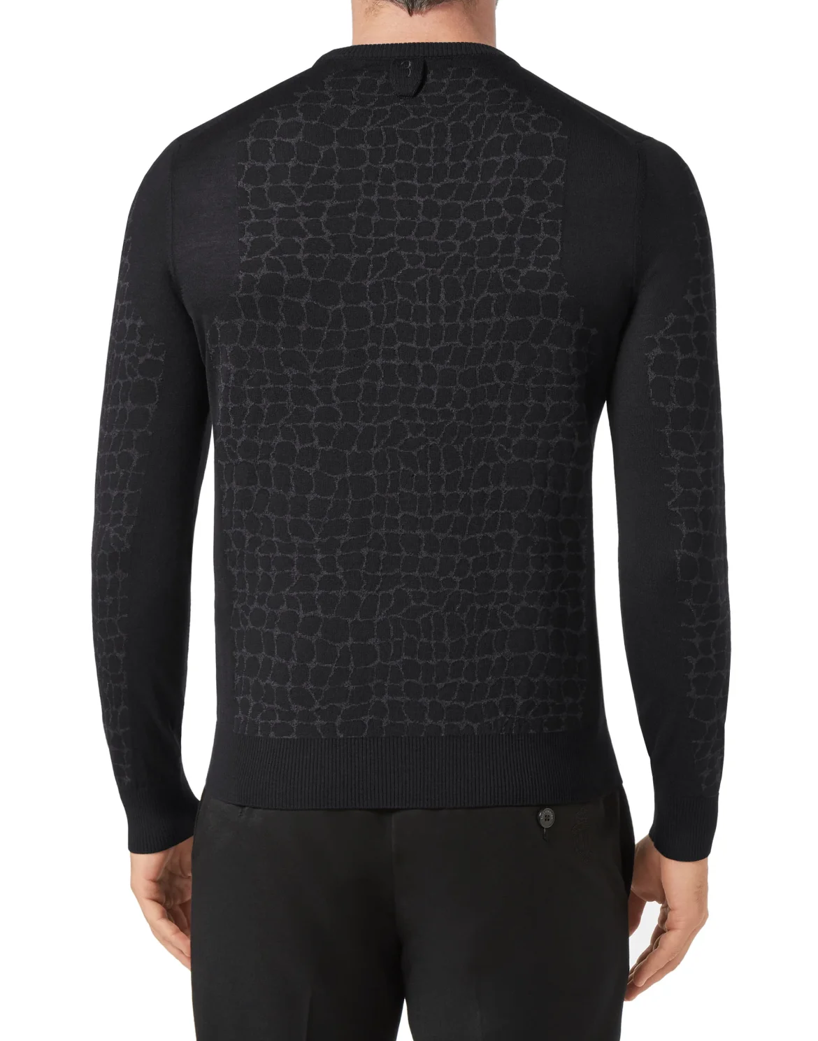 Pullover Round Neck LS Crest, цвет: Черный