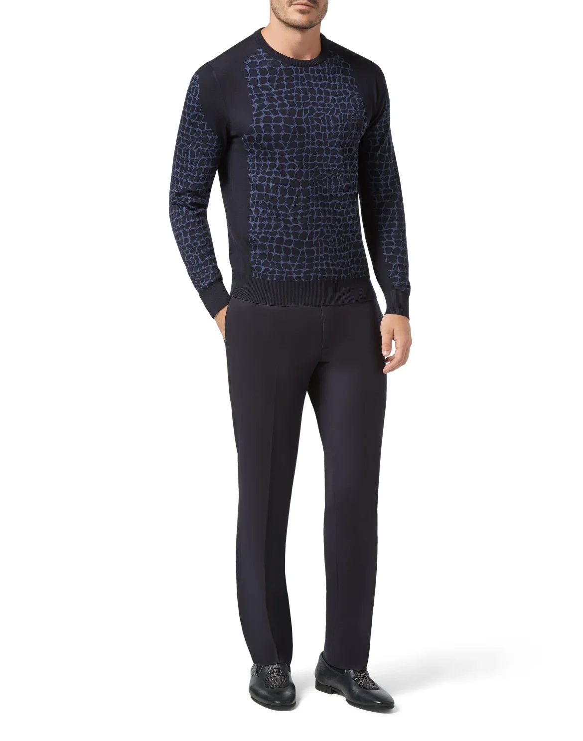 Pullover Round Neck LS Crest, цвет: Синий