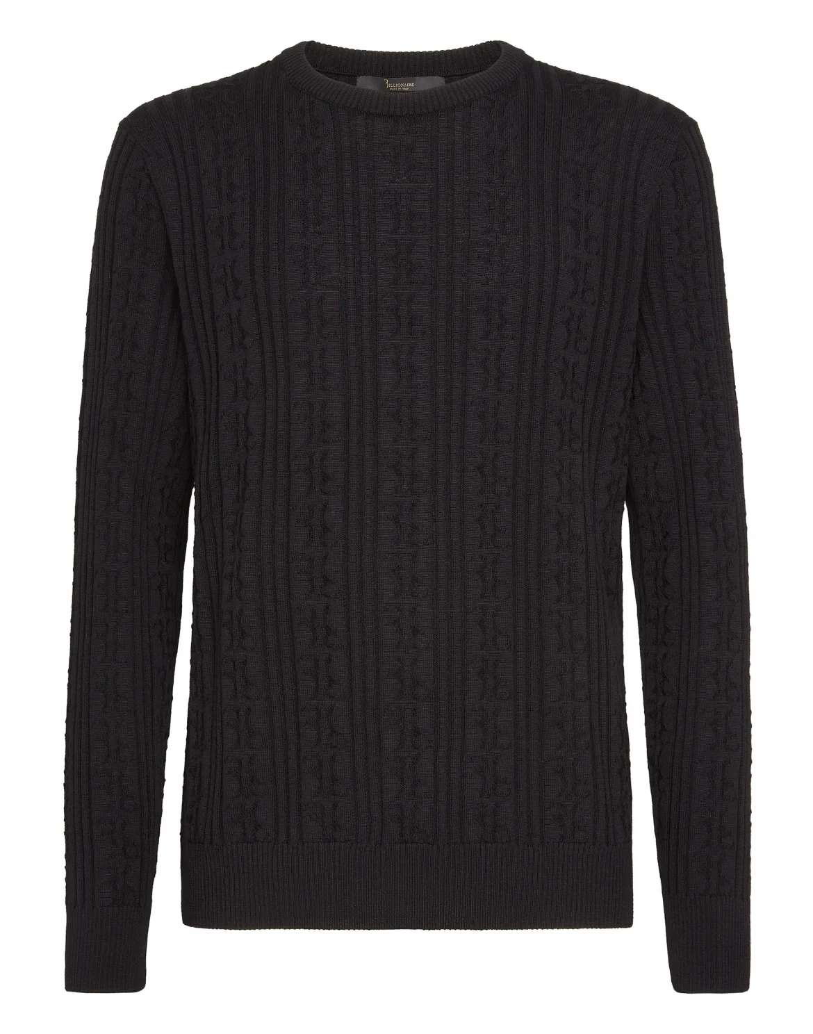 Pullover Round Neck LS All over BB, цвет: Черный