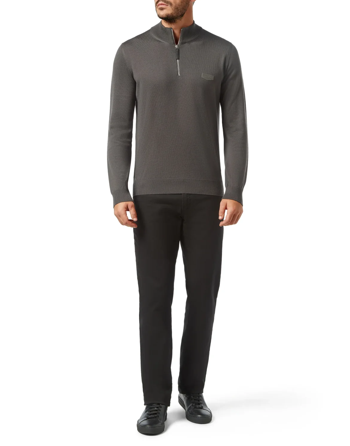 Pullover zip mock Istitutional, цвет: Серый