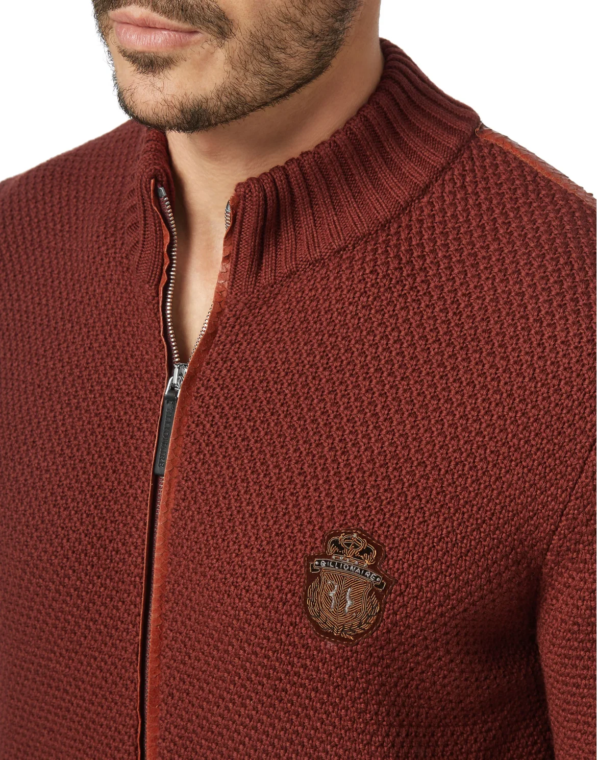 Pullover full zip Luxury, цвет: Коричневый