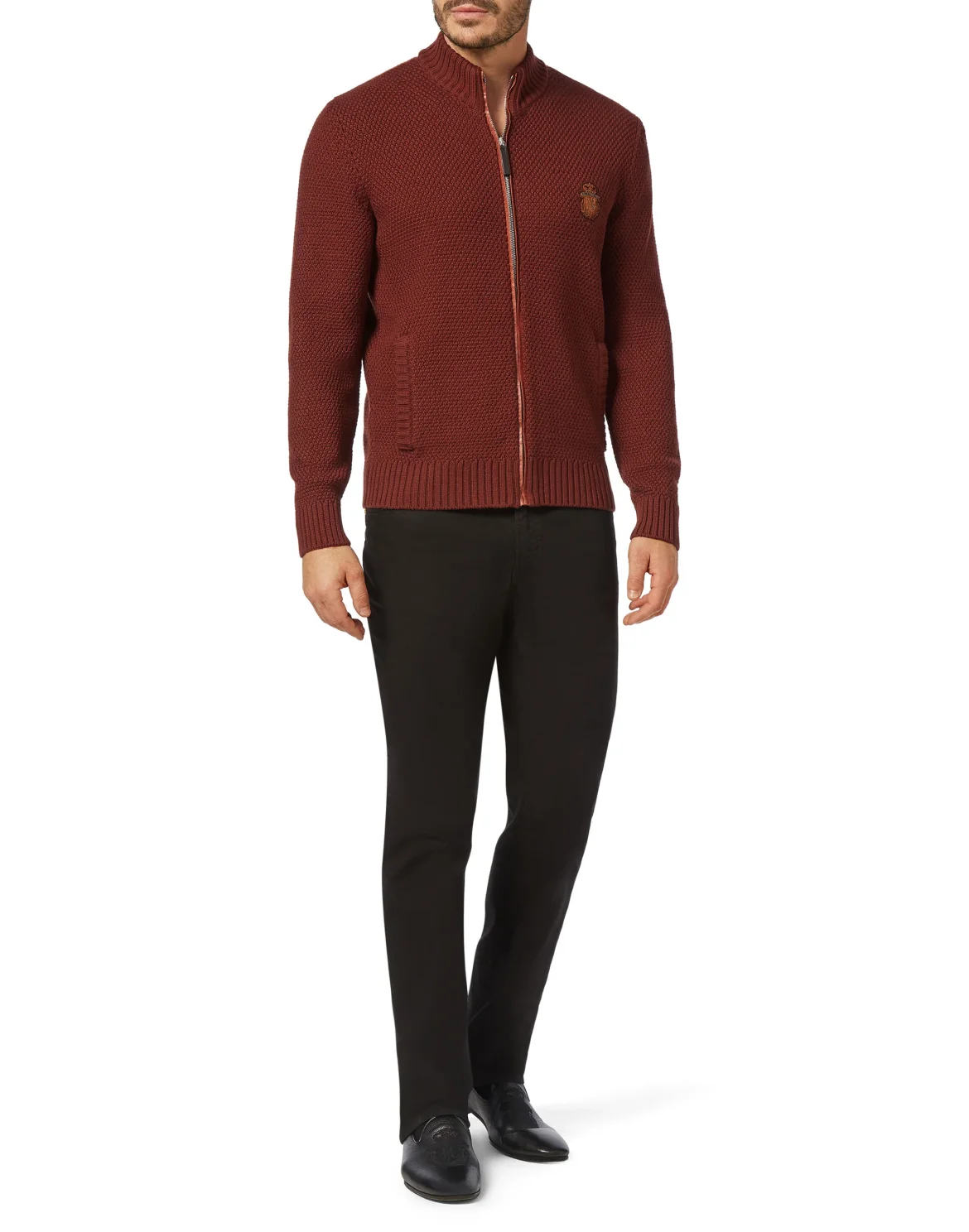 Pullover full zip Luxury, цвет: Коричневый